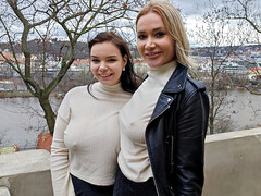 美女, ブロンド, フェラチオ, 茶髪の, フォアサム, ハードコア