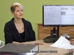 Blond, Pijpbeurt, Hardcore, Hd, Geld, Kantoor, Gezichtspunt, Tiener