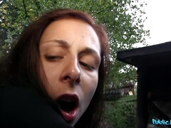 Outdoor Sex On Scenic Vacation - redhead slut dicked in doggystyle pose