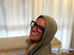 Leie, Arsch, Grosser arsch, Blondine, Blasen, Spermaladung, Latina, Masturbation