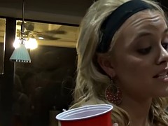 Teen orgy covered in cum