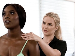 Chica, Negro, Rubia, Erótico, Lesbiana, Masaje, Coño, Realidad