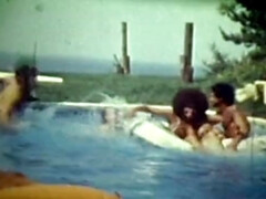 Blasen, Braunhaarige, Europäisch, Orgie, Party, Vintage