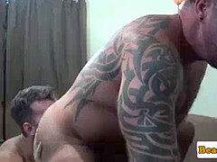 フェラチオ, イく瞬間, ゲイ, 毛深い, オナニー, ピアス, コキ, タトゥー
