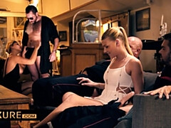 Anal, Culo, Rubia, Doble penetracion, Grupo, Sexo duro, Lencería, Orgía