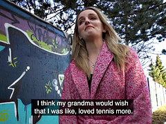 Picked up big booty babe sucks cock and gets pussynailed