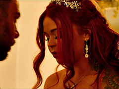 ベッドルーム, ブロンド, 結婚, バック, なめる, ピアス, オマンコ, タトゥー