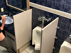 アジア人, デカチン, ゲイ, 毛深い, オナニー, 公共, シャワー, 一人