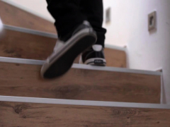 BLACK4K. Monique Woods is absolutely happy in black on white