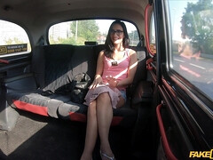 Hungarian beauty with bold charm mesmerizes in a thrilling taxi ride