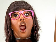 Gorda, Negro, Gafas, Interracial, Besar, Lamidas, Coño, Estriptis