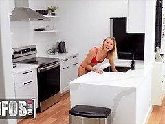 Petite (Chloe) Gets Horny With Her Friends Hard Cock Goes For A Quick Fuck In The Kitchen