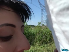 Amateur, Culo, Tetas grandes, Mamada, Estilo perrito, Al aire libre, Pov, Público