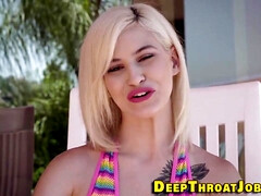 teen 18+ throating long dong gets cum in mouth