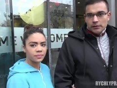 Leie, Schwarz, Braunhaarige, Spermaladung, Schwarz, Hardcore, Geld, Im freien