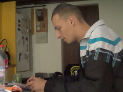 Sporty dude welcomes his friend over for some real cam sex