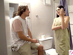 Blasen, Braunhaarige, Besamung, Aufs gesicht abspritzen, Titten