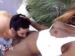 Zwart, Pijpbeurt, Bruinharig, Dominatie, Zwart, Handbeurt, Masturbatie, Shemale