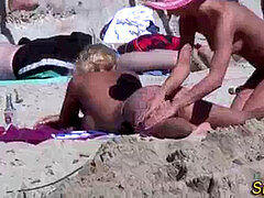 Enthousiasteling, Strand, Europees, Duits, Masseren, Buiten, Openbaar, Tiener