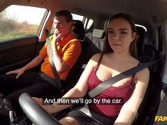 Sucer une bite, Voiture, Tchèque, Hard, Talons, Seins naturels, De plein air, Nénés