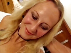 Amateur Blonde Mature Wife Fucks Hard in Anklets - Big Ass Doggy Style & Blowjob