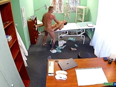 Médecin, Faciale, Doigter, Branlette thaïlandaise, Infirmière, Bureau, Chatte, Uniforme