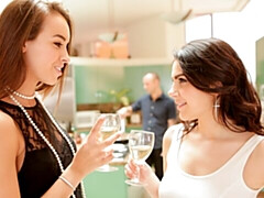 FFM threesome in the kitchen with Valentina Nappi and Charity Crawford