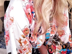 デカ尻, デカパイ, ブロンド, 巨乳な, オナニー, 熟年, 一人, オッパイの