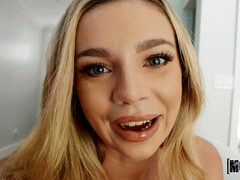 Chica, Rubia, Mamada, Garganta profunda, Desnudo, Pov, Coño