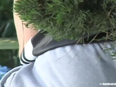 Bruinharig, Sperma shot, Hardcore, Natuurlijke tieten, Buiten, Biljart, Ouderwets, Oud