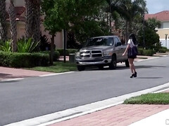 Braunhaarige, Vollbusig, Kehlenfick, Schwanz, Hd, Nippel, Jungendliche (18+), Spanner