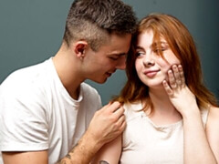 デカチン, フェラチオ, ぽちゃ, バック, 自然山雀, 赤毛, ティーン, オッパイの