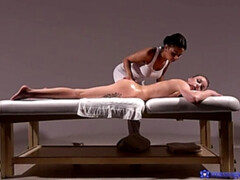 Amateur, Doigter, Lesbienne, Massage, Huilée, Chatte, Mouillée