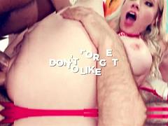 美女, バイセクシャル, ブロンド, コンピレーション, グループ, 手コキする, 三人, オッパイの