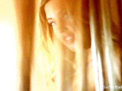 デカパイ, ブロンド, 巨乳な, オナニー, 一人, オッパイの