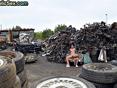 Enthousiasteling, Anaal, Kokhalzen, Ondergoed, Buiten, Openbaar, Realiteit, Rijden