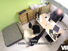 面接, 美人, 巨乳な, エロ熟女, 淫乱熟女, お金, ストリップ, フェラする