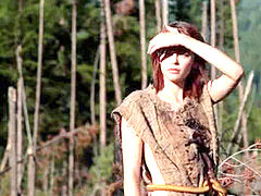 Ginger-haired, lady, public