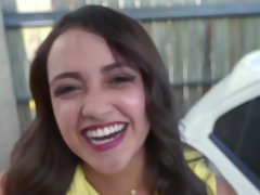 Spectacular latina hottie Cameron Bell takes hard wood from behind