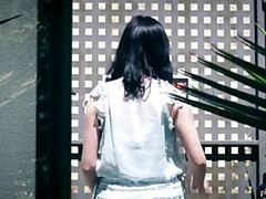 Brunette brune, Lingerie, Naturelle, Petite femme, Chatte, Rasée, Softcore, String