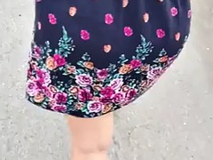 美人, デカパイ, 露出狂, 淫乱熟女, アウトドア, 娼婦, 公共, オッパイの