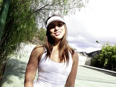 Young tennis babe Sara Luvv gets nicely fucked