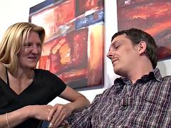 Grote lul, Blond, Sperma shot, Vingeren, Duits, Likken, Tieten likken, Vrouw