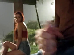 Public Handjob At Bus Stop With Girl - Outdoor Masturbation With Ator Zegalinha & Fanny1