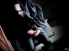 茶髪の, イく瞬間, 顔射, タトゥー