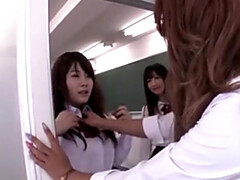 Beauté, Gorge profonde, Queue, Japonaise, Lesbienne, Naturelle, Adolescente, Nénés