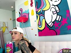 Cul, Gros cul, Blonde, Sucer une bite, Chatte, Se déshabiller, Adolescente, Nénés