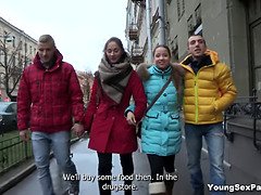 Pijpbeurt, Kwartet, Groep, Hd, Natuurlijke tieten, Orgie, Feest, Russisch