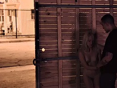 緊縛, ブロンド, フェラチオ, イギリス人, カップル, フェティッシュ, アウトドア, ティーン