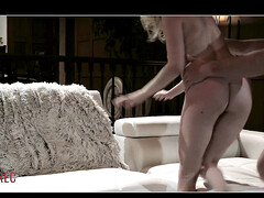 Horny Cadence Lux pleases two studs and gets rough fucked